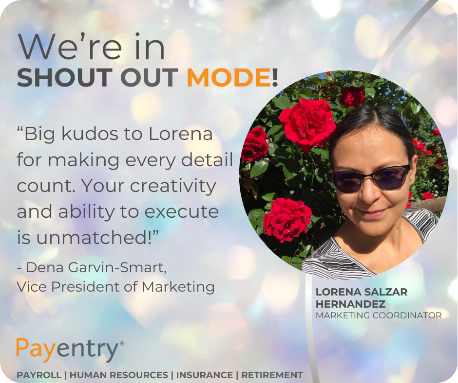 We're in Shout Out Mode - Lorena S